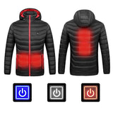 Veste d'hiver chauffante rouge et noire veste chauffante Vêtement-chauffant.com 