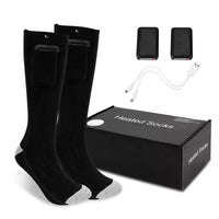 Chaussette chauffante pour cyclisme chaussette chauffante Vêtement-chauffant.com Noire 