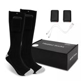 Chaussette chauffante pour cyclisme chaussette chauffante Vêtement-chauffant.com Noire 