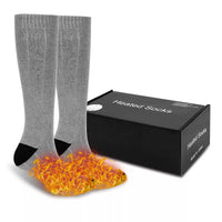 Chaussette chauffante pour cyclisme chaussette chauffante Vêtement-chauffant.com Grise 