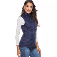 Gilet chauffant pour femme double contrôle avec 9 zones de chauffe Vêtement-chauffant.com 