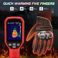 Gants chauffants en cuir pour moto Vêtement-chauffant.com 