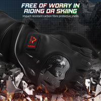Gants chauffants en cuir pour moto Vêtement-chauffant.com 